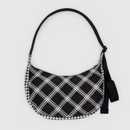 Medium Nylon Crescent Bag - Mixed Plaid