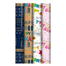 3 Metres Happy Birthday Giftwrap - SpectrumStore SG