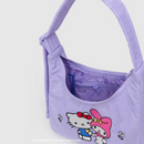 Mini Nylon Shoulder Bag - Embroidered Hello Kitty & My Melody