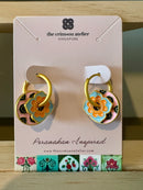 Hoop Earrings - Peranakan Pink