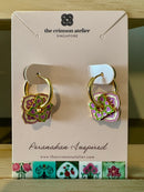Hoop Earrings - Peranakan Purple