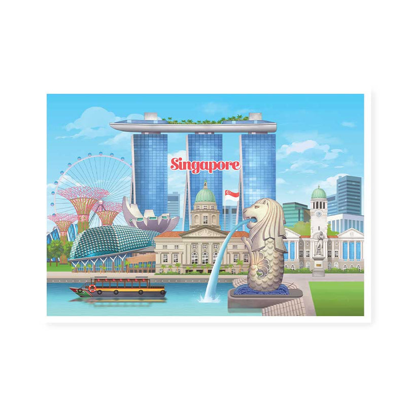 Singapore Series Postcard - Merlion from Singapore