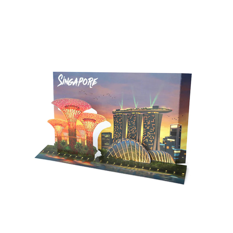 Singapore Popup Postcard - Gardens by the Bay