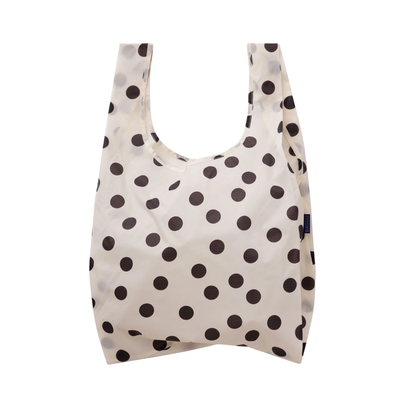 Standard Baggu - Cream and Black Polka Dot