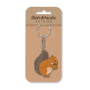 Wooden Handmade Keyring - Squirrel