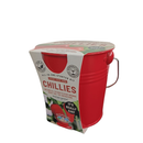 Zinc Pot Wooden Handle - Chilli