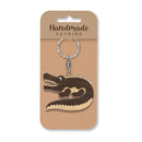Wooden Handmade Keyring - Alligator