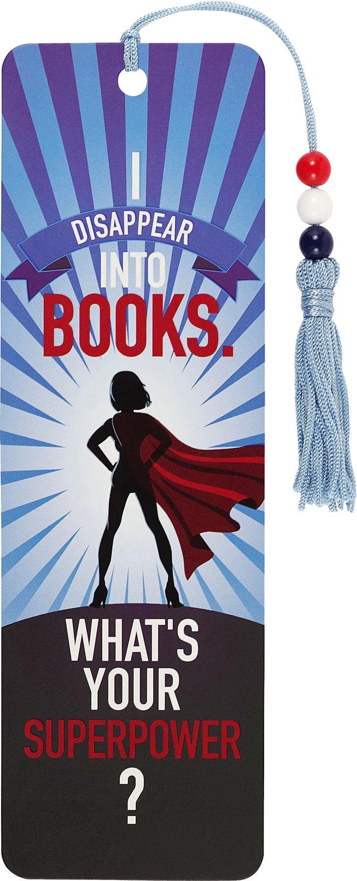 Beaded Bookmark: I Disappear Into Books - SpectrumStore SG