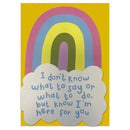 I don't know what to say Card