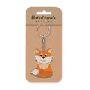Wooden Handmade Keyring - Fox