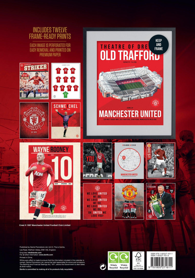 Manchester United Fc 2024 A3 Deluxe Calendar (Pre-Order Arrives Mid October) - SpectrumStore SG