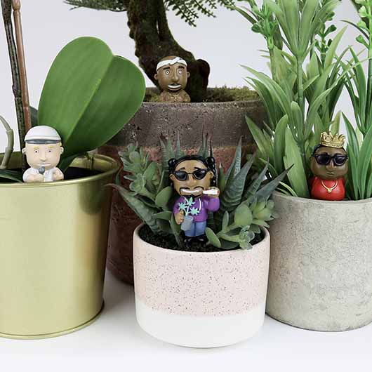 Rap Legends Gnome Plant Markers