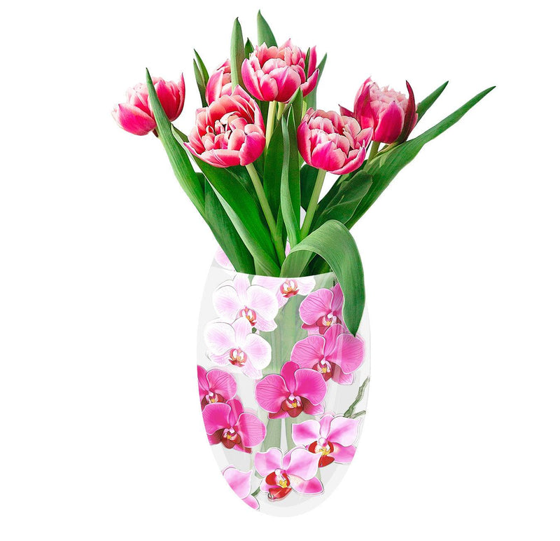 Suction Cup Large Flower Vase - Pink Orchid - SpectrumStore SG