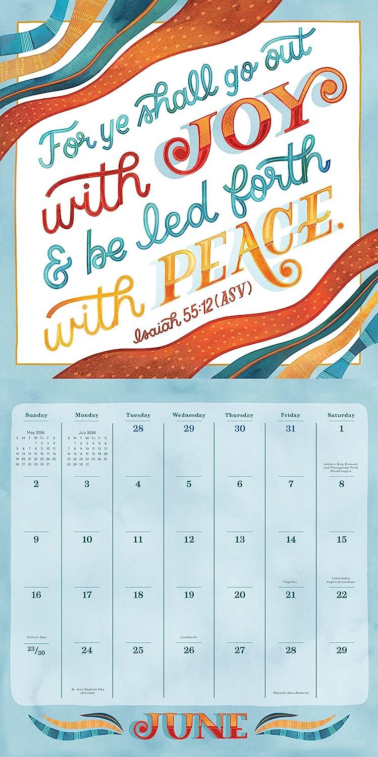 The Illustrated Bible Verses Wall Calendar 2024 (Pre-Order Arrives Mid October) - SpectrumStore SG