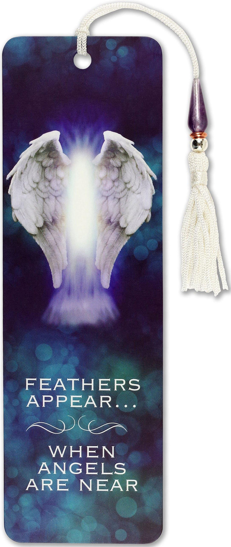 Beaded Bookmark: Feathers Appear When Angels Are Near - SpectrumStore SG