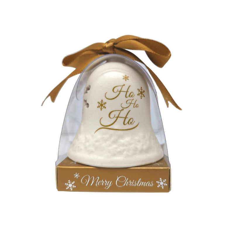 Ceramic Christmas Bell: Ho Ho Ho - SpectrumStore SG