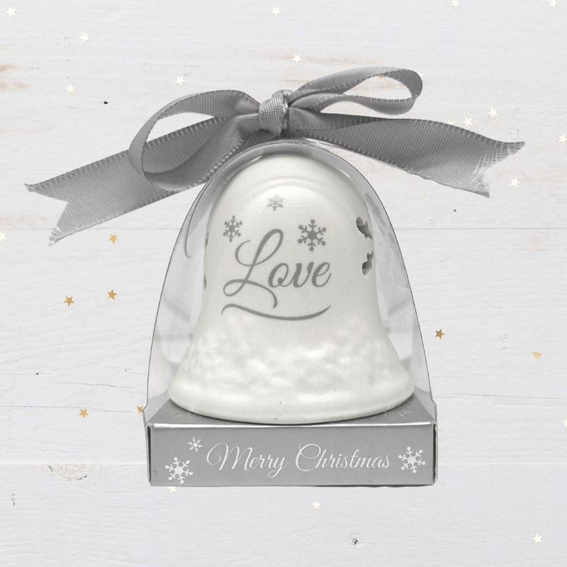 Ceramic Christmas Bell: Love - SpectrumStore SG