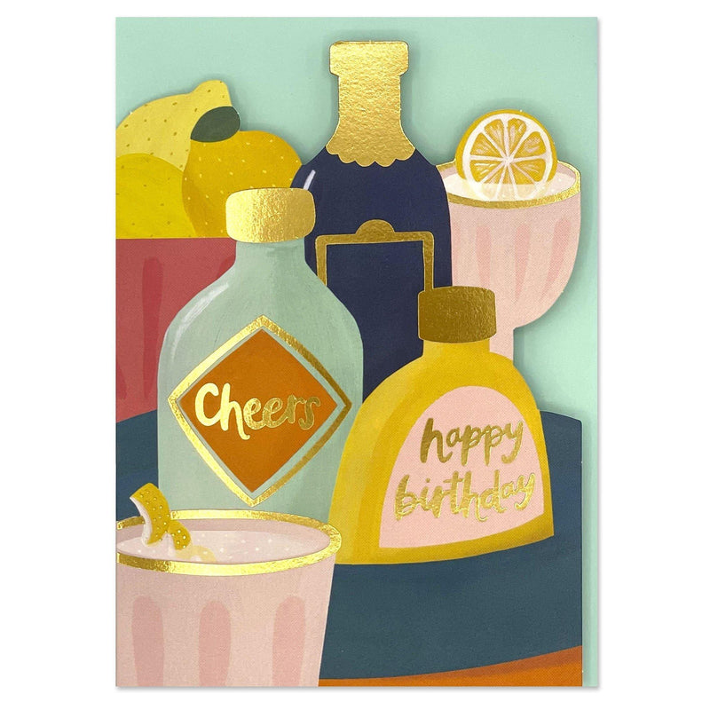 'Cheers, Happy Birthday' Cocktails Birthday Card - SpectrumStore SG