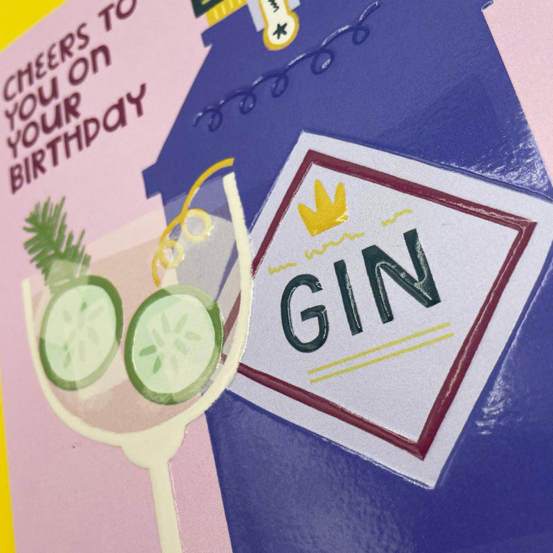 'Cheers To You On Your Birthday' Gin Birthday Card - SpectrumStore SG