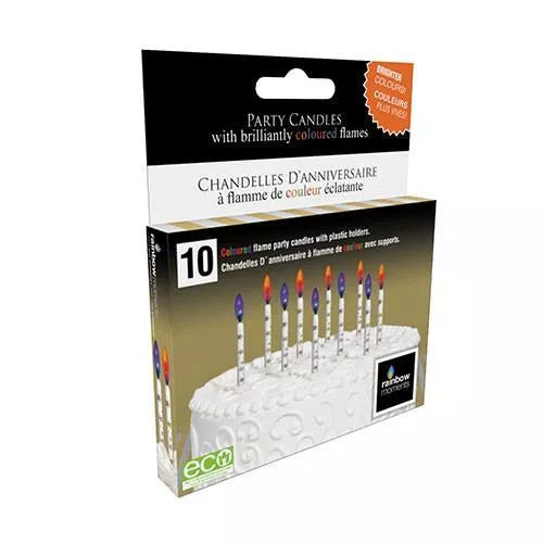 Coloured Flame Birthday Candles: Star Design - SpectrumStore SG
