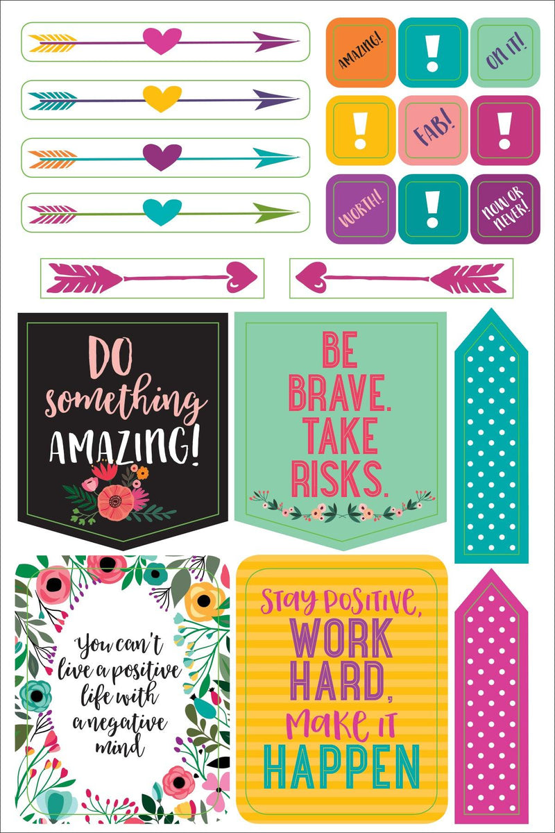 Essentials Planner Stickers - Wake Up, Kick Ass, Repeat - SpectrumStore SG