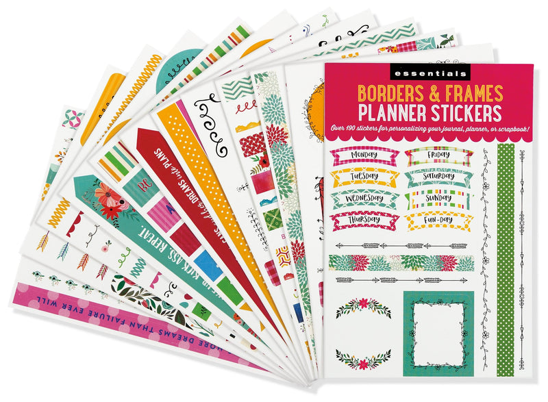 Essentials Weekly Planner Stickers - Borders & Frames - SpectrumStore SG