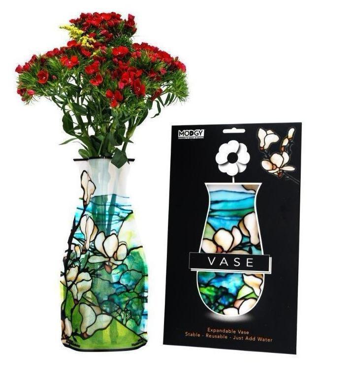 Expandable Flower Vase - Louis C. Tiffany Magnolia Landscapes - SpectrumStore SG