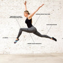 Fitkicks Crossover Leggings: Black - SpectrumStore SG