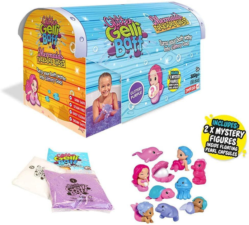 Mermaid Treasure Chest Box: Glitter Purple - SpectrumStore SG