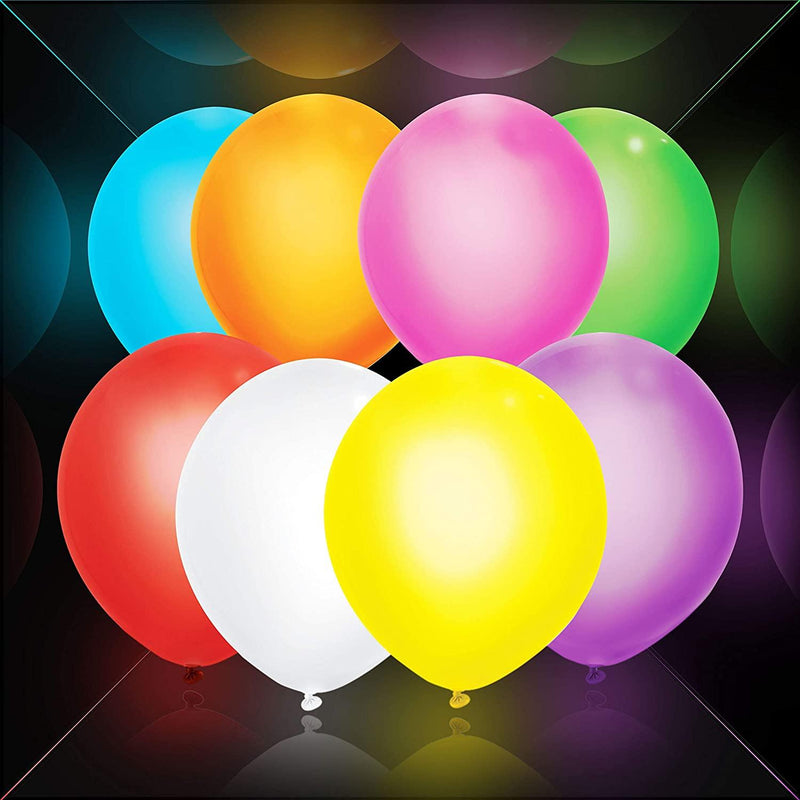 Multi Mix Light Up Balloons - 15 Pack - SpectrumStore SG