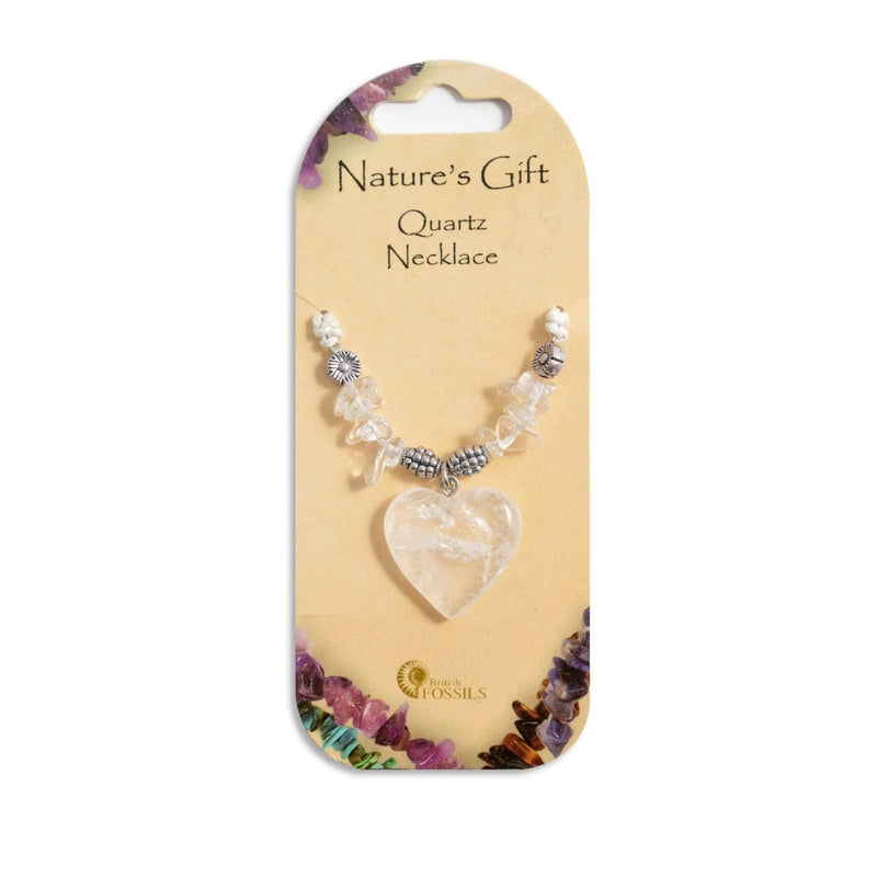 Nature's Gift Heart Necklace - Quartz - SpectrumStore SG