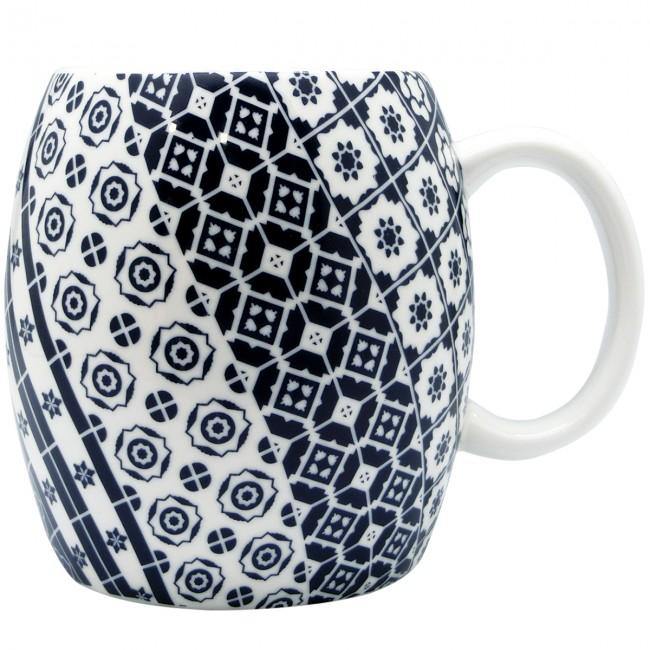 Peranakan Navy Blue Ceramic Mug - SpectrumStore SG