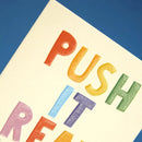 'Push It Real Good' Fun and Colourful Baby Shower Card - SpectrumStore SG