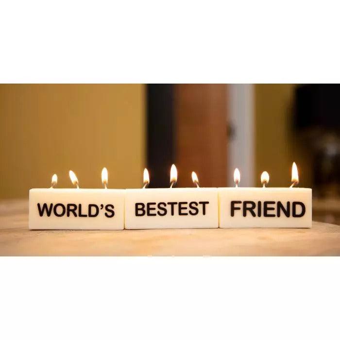 Say It With Words Candle - Bestest - SpectrumStore SG