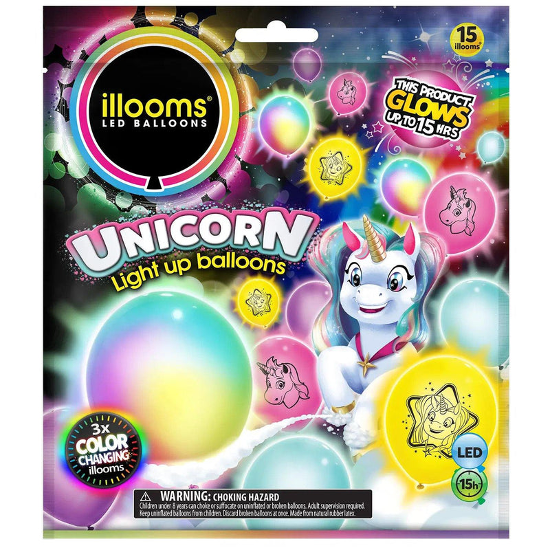 Unicorn Light Up Balloons - 15 Pack - SpectrumStore SG