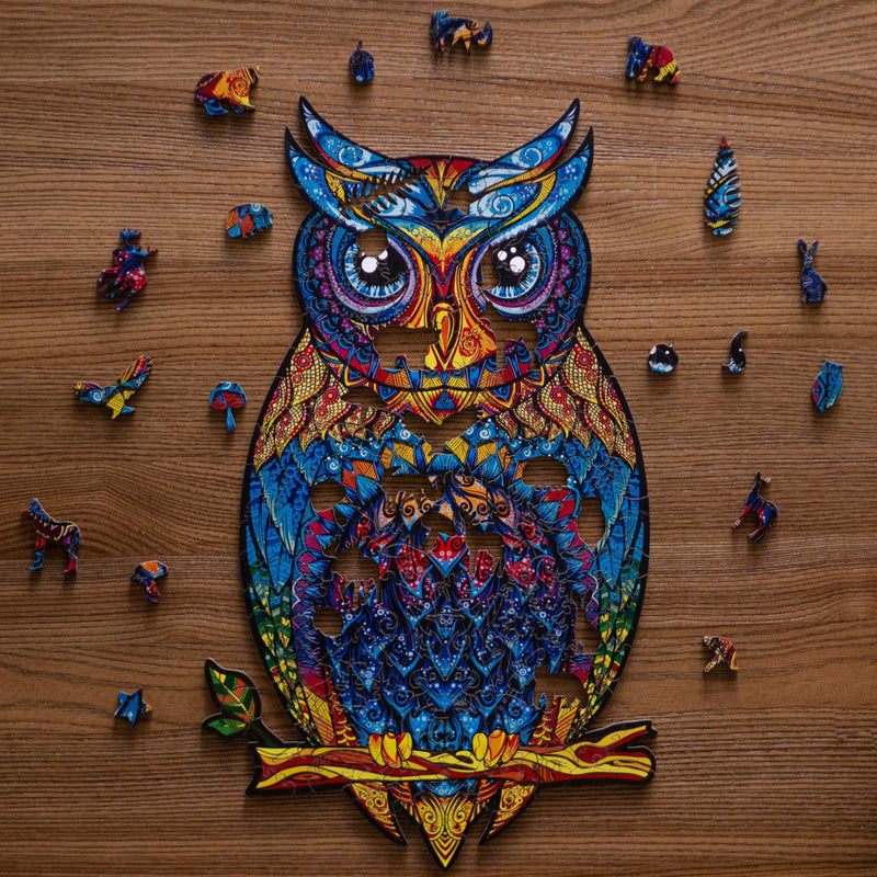Wooden Puzzle: Charming Owl (Small/Medium) - SpectrumStore SG