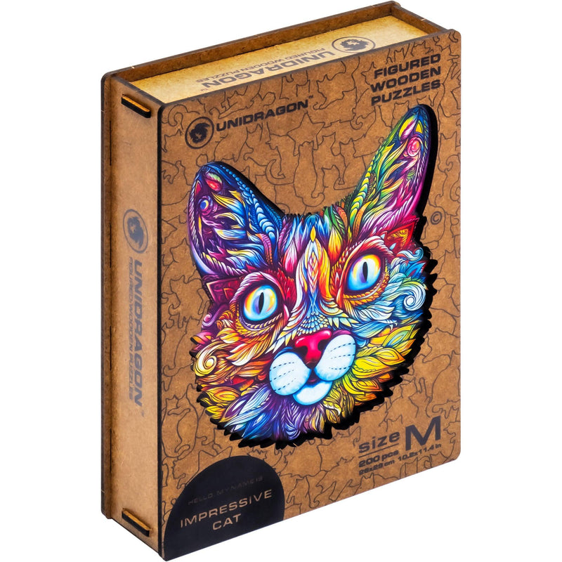 Wooden Puzzle: Impressive Cat (Medium) - SpectrumStore SG