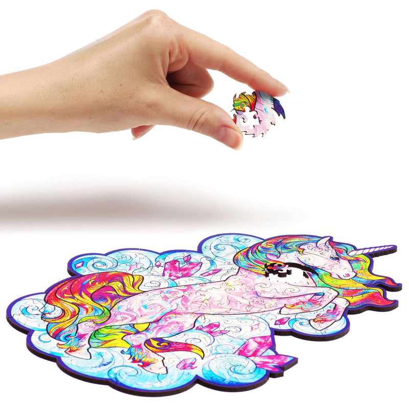 Wooden Puzzle: Inspiring Unicorn (Small/Medium) - SpectrumStore SG