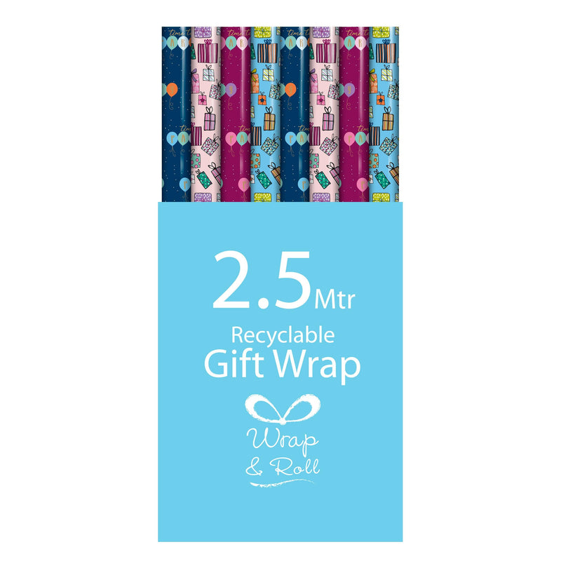 2.5 Metres Hbday 2 Giftwrap - SpectrumStore SG