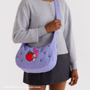 Medium Nylon Crescent Bag - Embroidered My Melody Strawberry