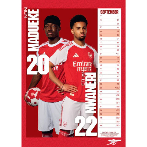 2026 A3 Wall Calendar - Arsenal FC