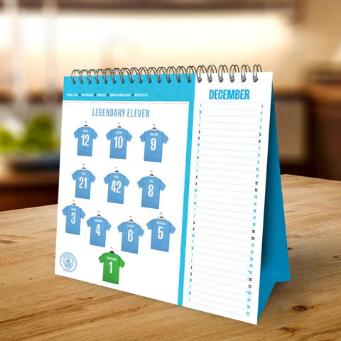 2026 Desk Easel Calendar - Manchester City FC (Pre-Order Arrives End Nov)