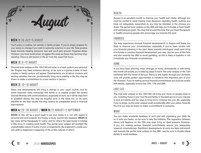 2026 Horoscopes Annual Calendar