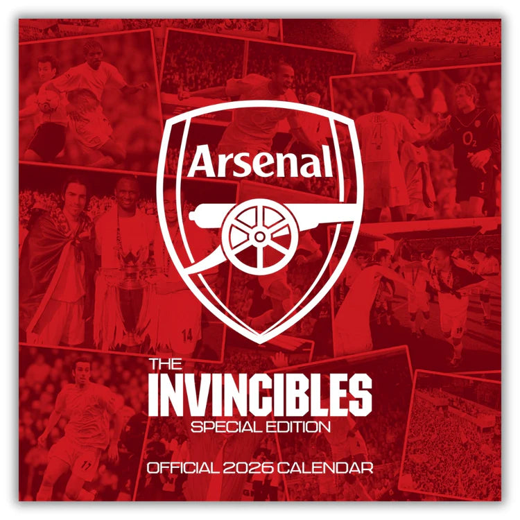 2026 Square Calendar - Arsenal FC Legends (Pre-Order Arrives End Nov)