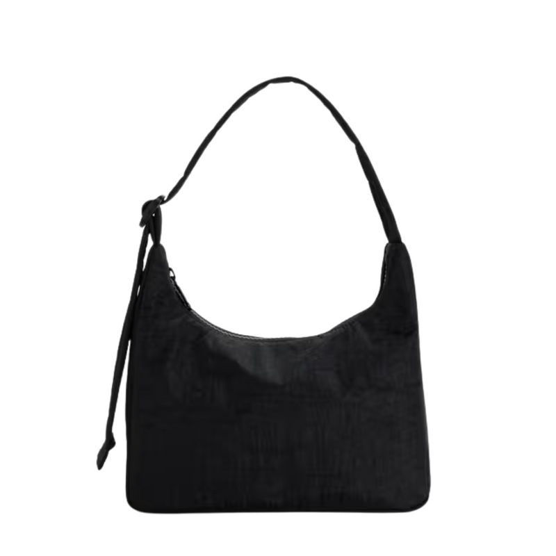 Mini Nylon Shoulder Bag - Black