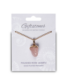 Giftstones Point Pendant - Polished Rose Quartz