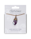 Giftstones Point Pendant - Aura Amethyst Point