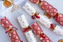 Christmas Crackers Deluxe – Red & Cream Foiled Pattern