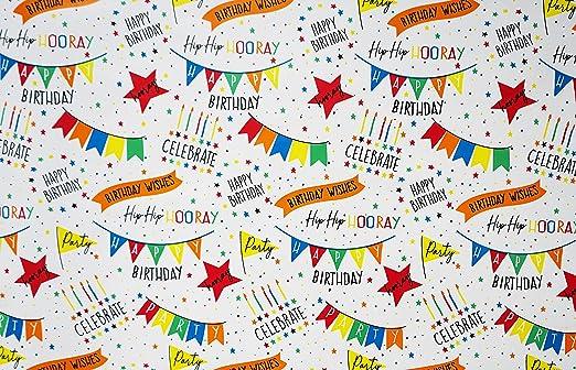3 Metres Happy Birthday Giftwrap - SpectrumStore SG