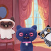 Alley Cat 9" Plush  - Blue & Pink Cheezee